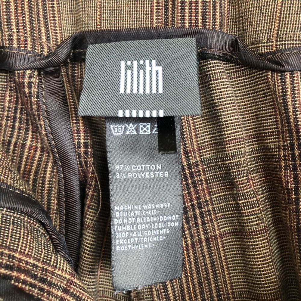 Anthropologie Lilith Plaid Pleated Trouser S/38 - Picture 14 of 14